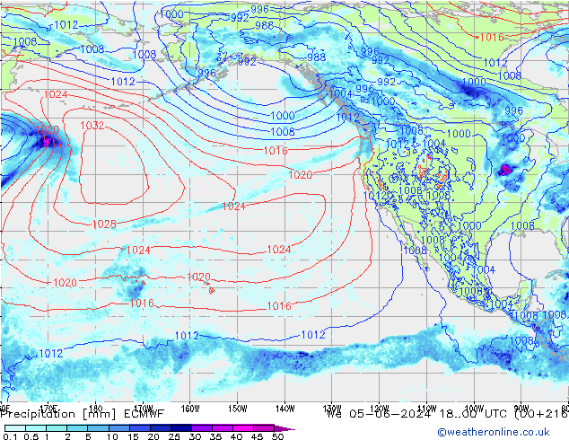 Precipitation ECMWF We 05.06.2024 00 UTC