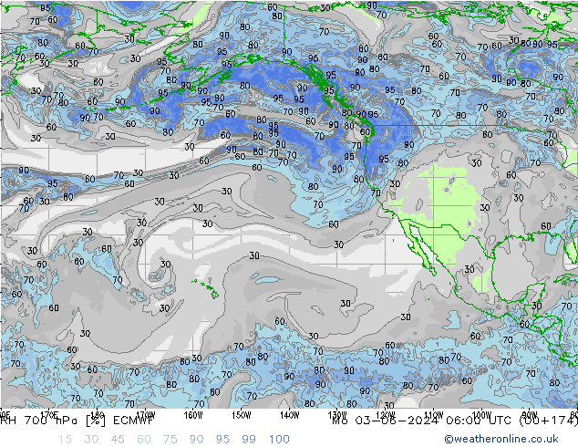 RH 700 hPa ECMWF Mo 03.06.2024 06 UTC