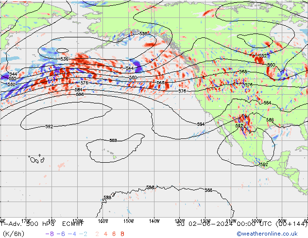 T-Adv. 500 hPa ECMWF Su 02.06.2024 00 UTC