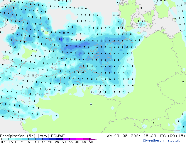 Z500/Rain (+SLP)/Z850 ECMWF ср 29.05.2024 00 UTC