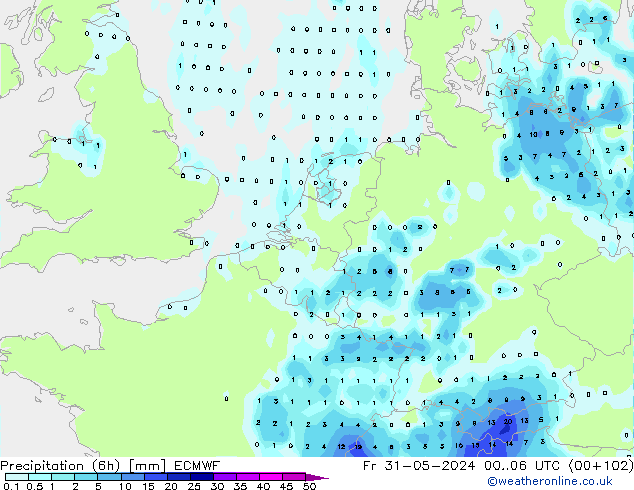 Z500/Rain (+SLP)/Z850 ECMWF пт 31.05.2024 06 UTC