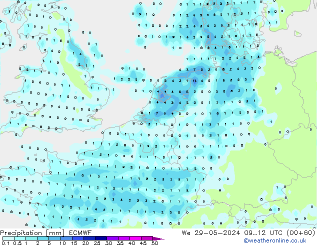 Précipitation ECMWF mer 29.05.2024 12 UTC