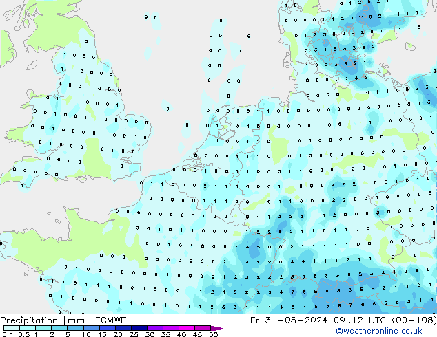 осадки ECMWF пт 31.05.2024 12 UTC