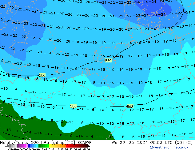 Z500/Rain (+SLP)/Z850 ECMWF ср 29.05.2024 00 UTC