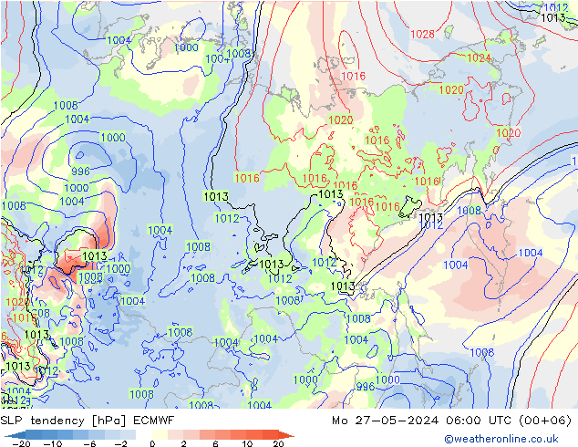 tendencja ECMWF pon. 27.05.2024 06 UTC