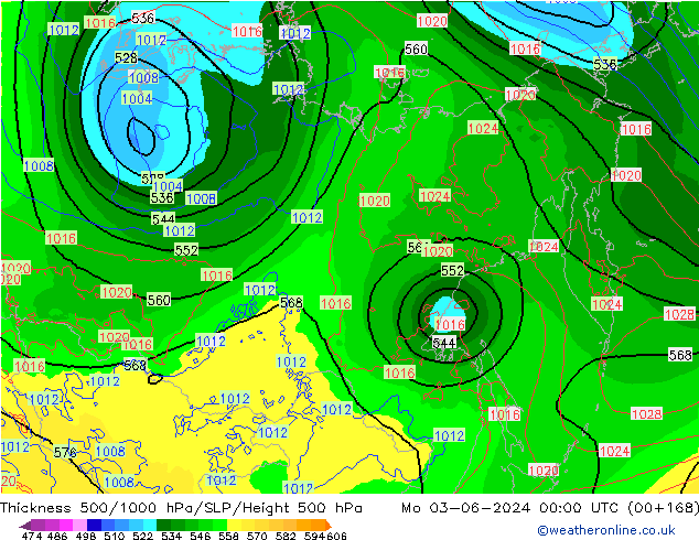 Thck 500-1000hPa ECMWF  03.06.2024 00 UTC