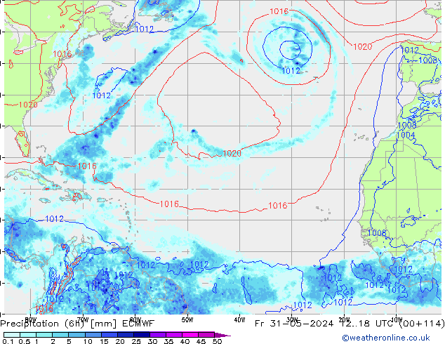 Z500/Rain (+SLP)/Z850 ECMWF Fr 31.05.2024 18 UTC