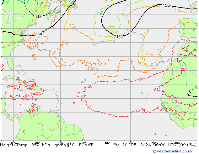 Z500/Rain (+SLP)/Z850 ECMWF ср 29.05.2024 06 UTC