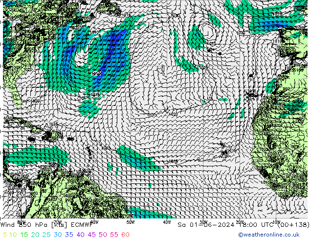 Wind 850 hPa ECMWF za 01.06.2024 18 UTC