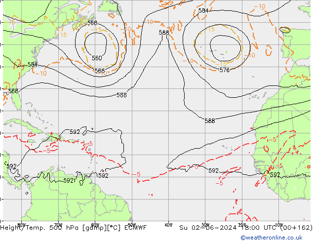 Z500/Rain (+SLP)/Z850 ECMWF ��� 02.06.2024 18 UTC