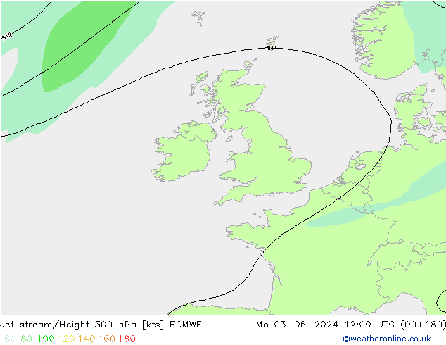 Straalstroom ECMWF ma 03.06.2024 12 UTC