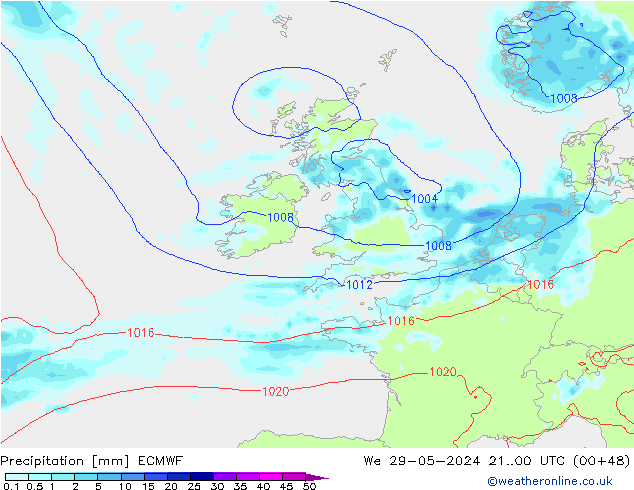 opad ECMWF śro. 29.05.2024 00 UTC