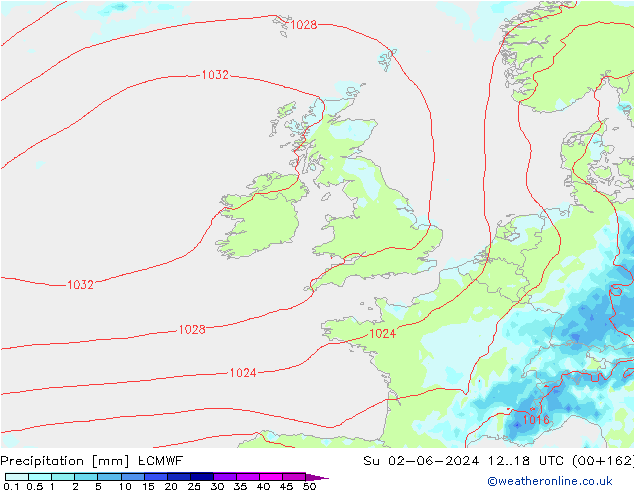 Precipitazione ECMWF dom 02.06.2024 18 UTC