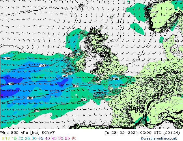  850 hPa ECMWF  28.05.2024 00 UTC