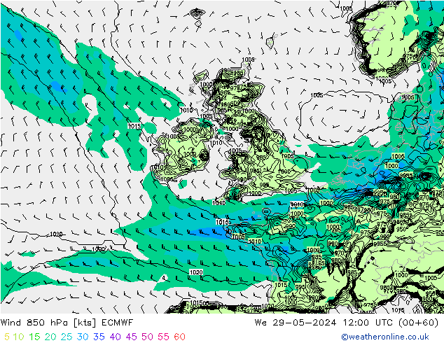  850 hPa ECMWF  29.05.2024 12 UTC