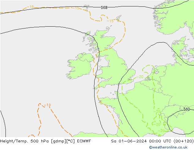 Z500/Rain (+SLP)/Z850 ECMWF Sáb 01.06.2024 00 UTC