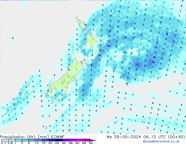 Z500/Rain (+SLP)/Z850 ECMWF St 29.05.2024 12 UTC