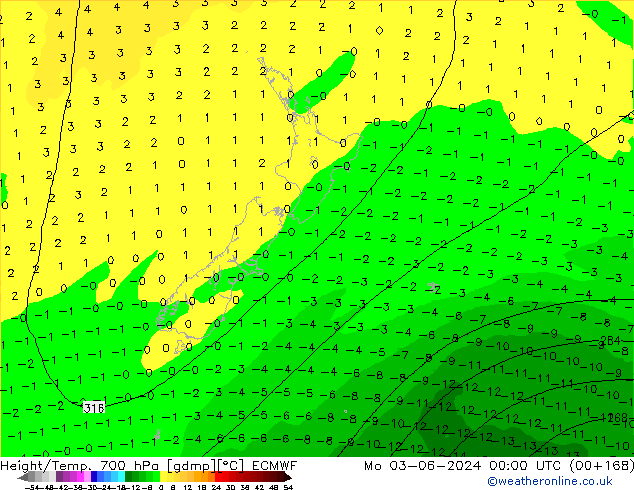 Hoogte/Temp. 700 hPa ECMWF ma 03.06.2024 00 UTC