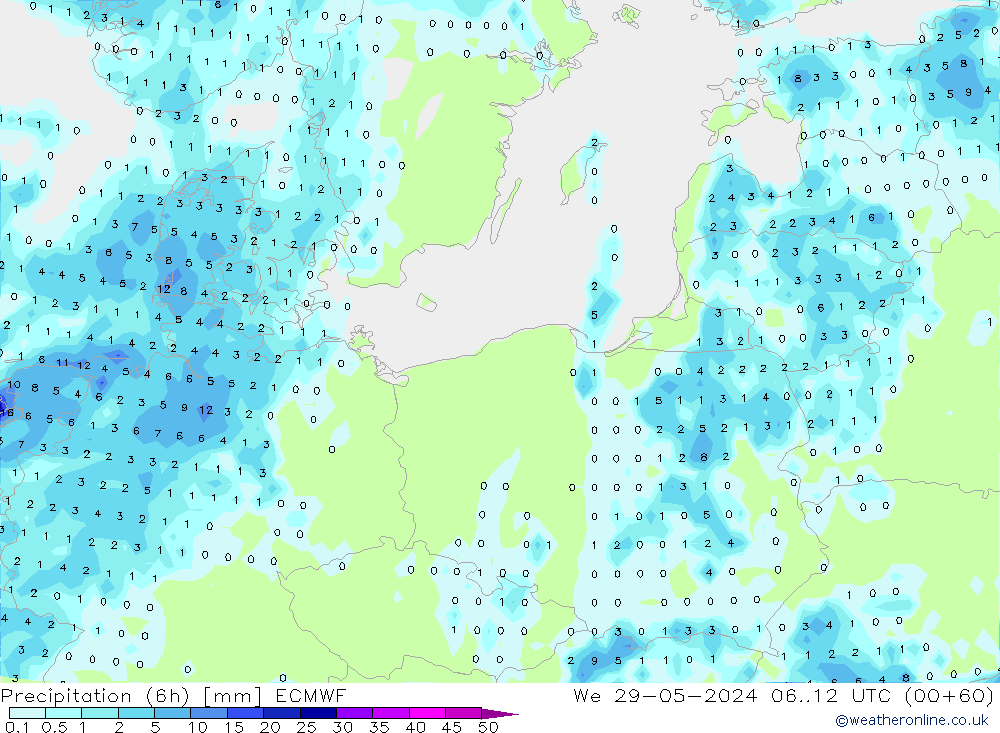 Z500/Regen(+SLP)/Z850 ECMWF wo 29.05.2024 12 UTC