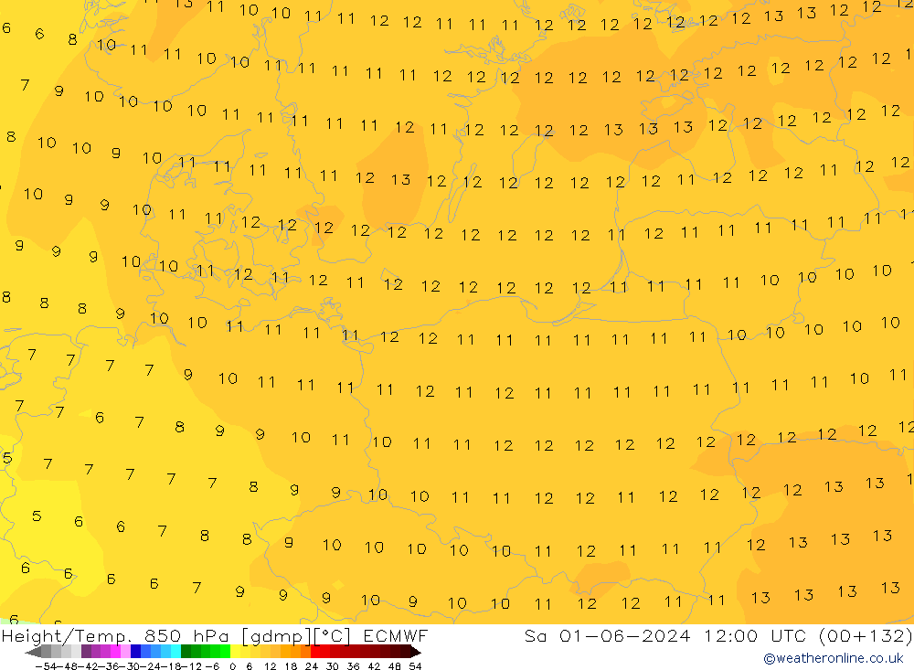 Z500/Rain (+SLP)/Z850 ECMWF sáb 01.06.2024 12 UTC