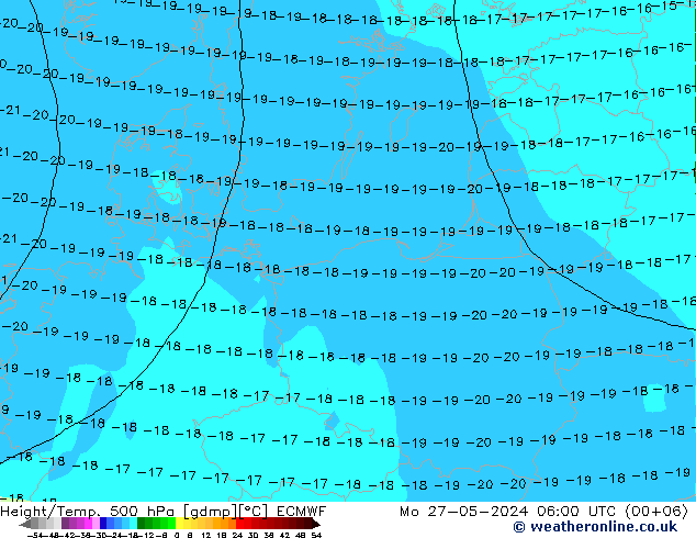 Z500/Rain (+SLP)/Z850 ECMWF lun 27.05.2024 06 UTC