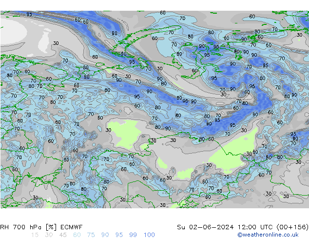 700 hPa Nispi Nem ECMWF Paz 02.06.2024 12 UTC