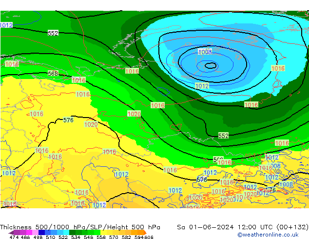 Thck 500-1000hPa ECMWF Sa 01.06.2024 12 UTC