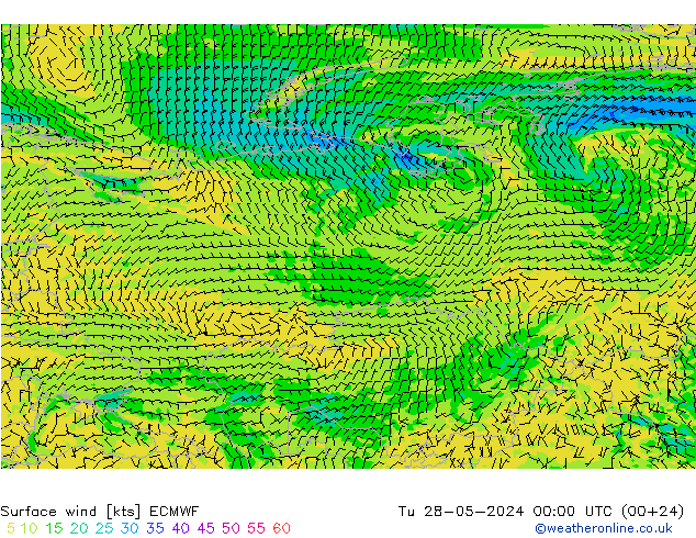 Viento 10 m ECMWF mar 28.05.2024 00 UTC