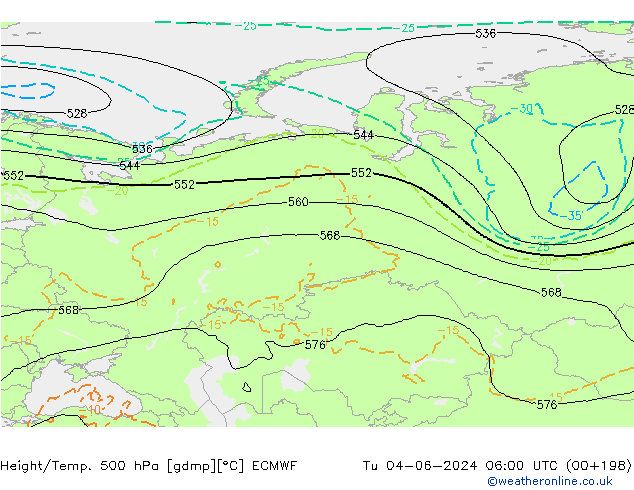 Z500/Rain (+SLP)/Z850 ECMWF Ter 04.06.2024 06 UTC