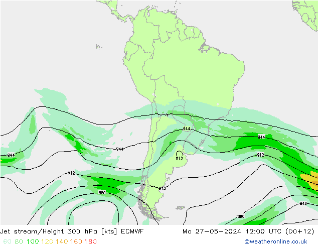 Corrente a getto ECMWF lun 27.05.2024 12 UTC