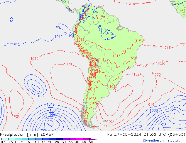 opad ECMWF pon. 27.05.2024 00 UTC