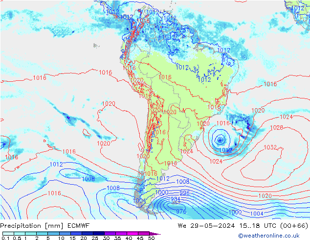 Neerslag ECMWF wo 29.05.2024 18 UTC