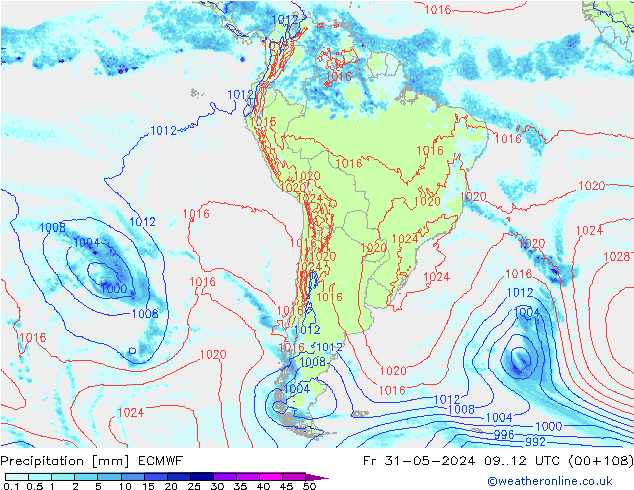 Précipitation ECMWF ven 31.05.2024 12 UTC