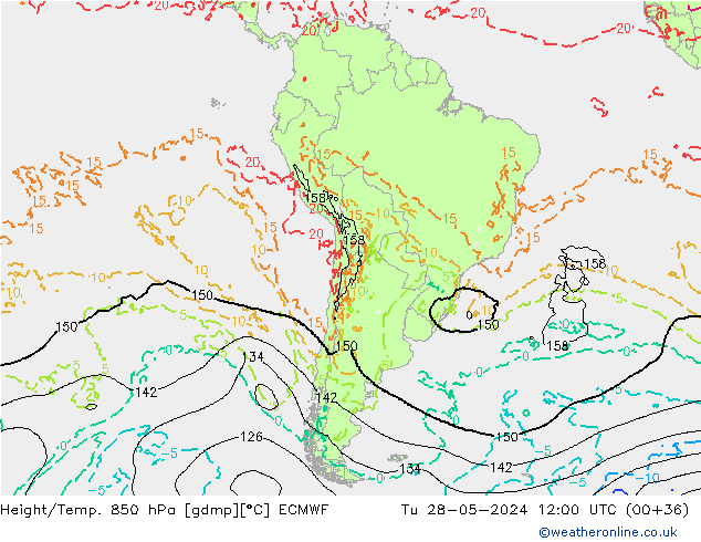 Z500/Rain (+SLP)/Z850 ECMWF Ter 28.05.2024 12 UTC