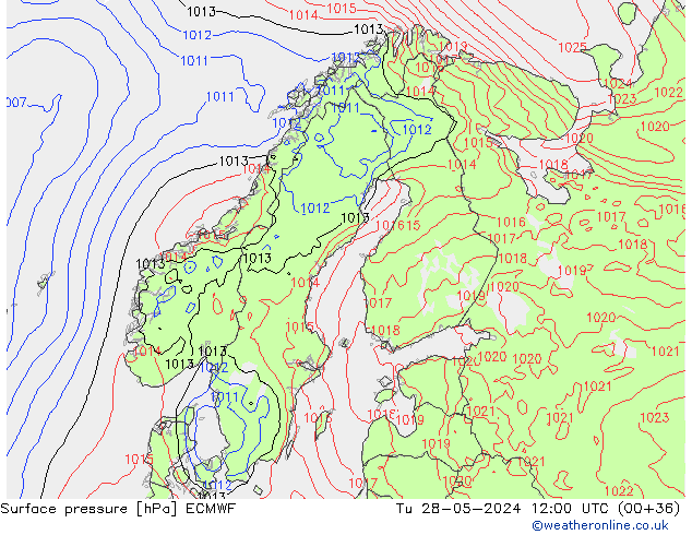 приземное давление ECMWF вт 28.05.2024 12 UTC