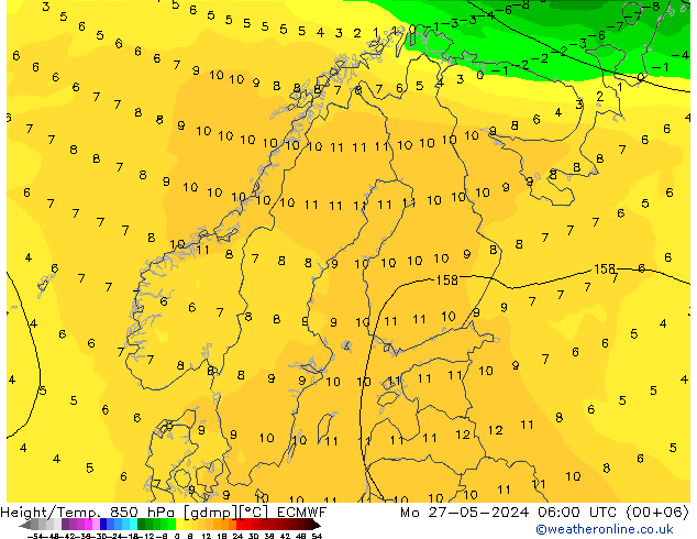 Z500/Regen(+SLP)/Z850 ECMWF ma 27.05.2024 06 UTC