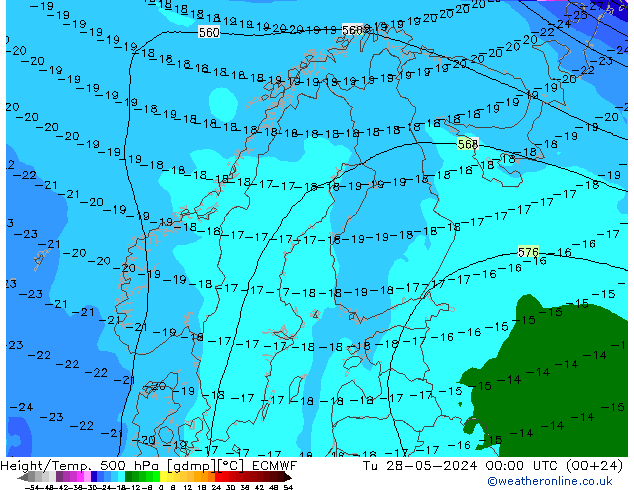 Z500/Rain (+SLP)/Z850 ECMWF mar 28.05.2024 00 UTC