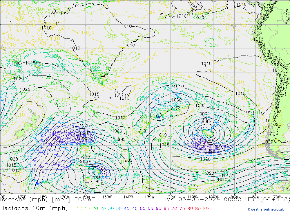 Isotachs (mph) ECMWF Mo 03.06.2024 00 UTC