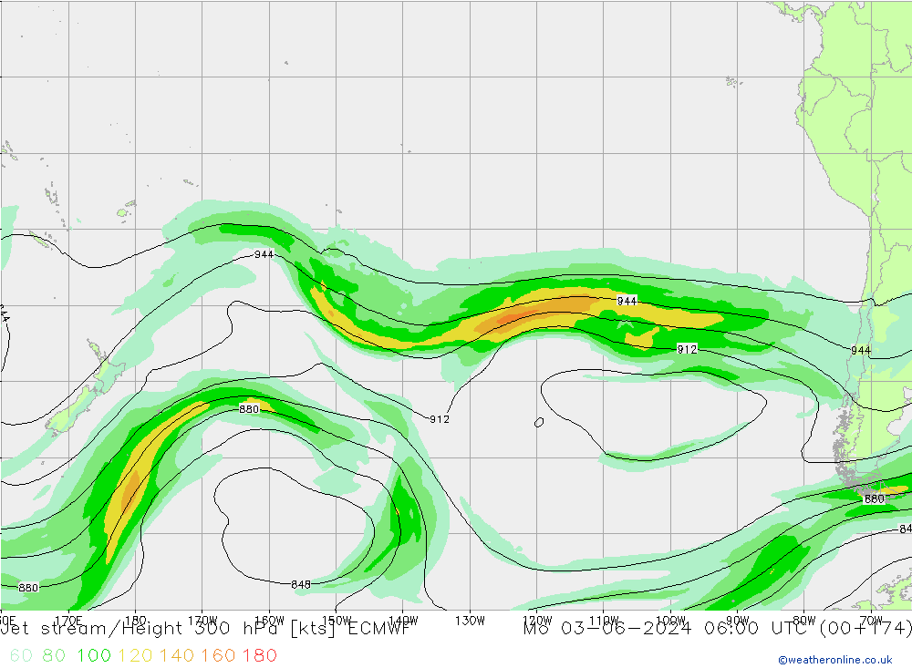 Jet Akımları ECMWF Pzt 03.06.2024 06 UTC