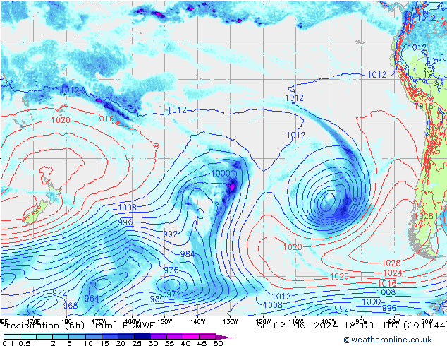 opad (6h) ECMWF nie. 02.06.2024 00 UTC