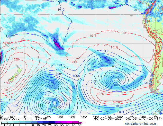 Precipitation ECMWF Mo 03.06.2024 06 UTC