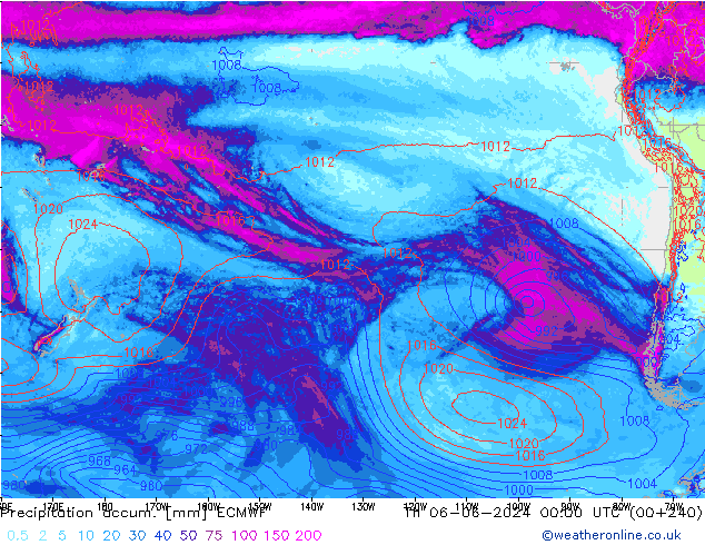 Toplam Yağış ECMWF Per 06.06.2024 00 UTC