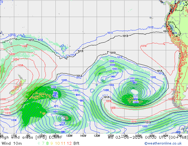 High wind areas ECMWF Seg 03.06.2024 00 UTC