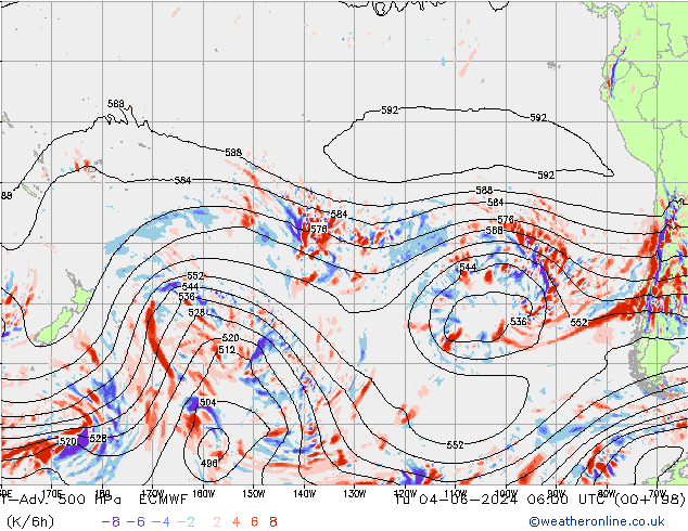 T-Adv. 500 hPa ECMWF Tu 04.06.2024 06 UTC