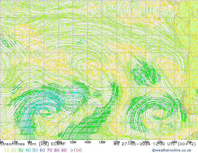 Línea de corriente 10m ECMWF lun 27.05.2024 12 UTC