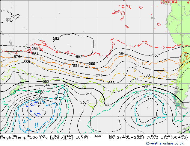 Z500/Regen(+SLP)/Z850 ECMWF ma 27.05.2024 06 UTC