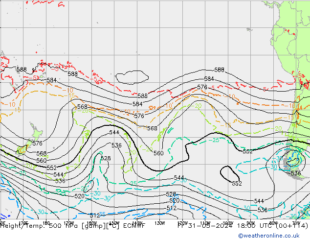 Z500/Rain (+SLP)/Z850 ECMWF pt. 31.05.2024 18 UTC