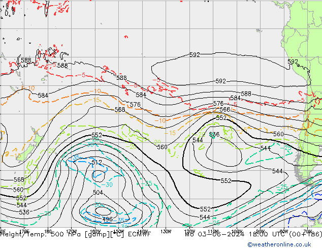 Z500/Rain (+SLP)/Z850 ECMWF ��� 03.06.2024 18 UTC