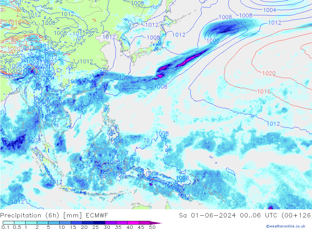 Z500/Yağmur (+YB)/Z850 ECMWF Cts 01.06.2024 06 UTC