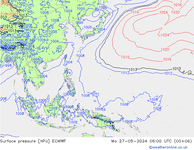 pression de l'air ECMWF lun 27.05.2024 06 UTC